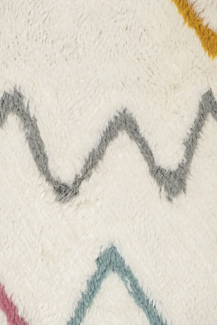 Miss Amara All Rugs Nori Pastel Multi-Colour Abstract Tribal Shag Rug