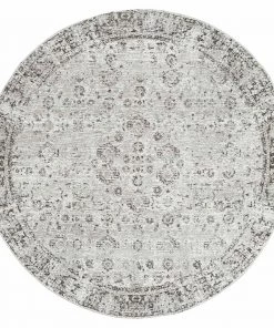 Miss Amara Nousha Black And White Transitional Round Rug All Rugs