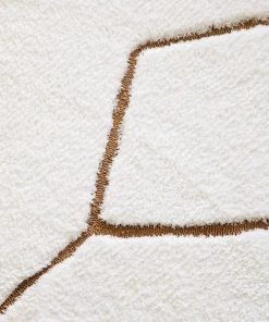 Miss Amara All Rugs Nyla Cream And Gold Tribal Shag Rug