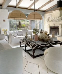 Miss Amara All Rugs Nyla Cream And Gold Tribal Shag Rug