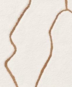 Miss Amara All Rugs Nyla Cream And Gold Tribal Shag Rug