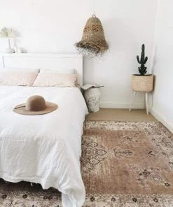 Miss Amara Olive Caramel Brown Traditional Medallion Rug All Rugs