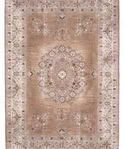 Miss Amara Olive Caramel Brown Traditional Medallion Rug All Rugs