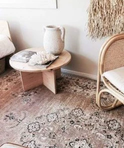 Miss Amara Olive Caramel Brown Traditional Medallion Rug All Rugs