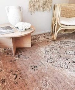 Miss Amara Olive Caramel Brown Traditional Medallion Rug All Rugs