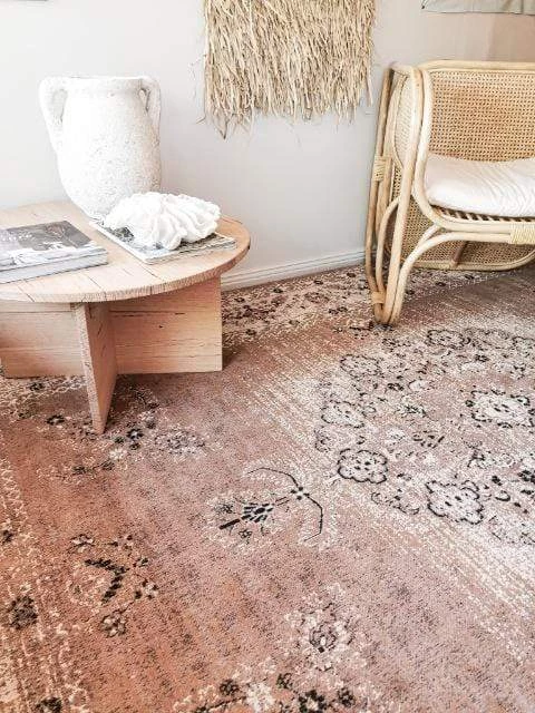 Miss Amara Olive Caramel Brown Traditional Medallion Rug All Rugs