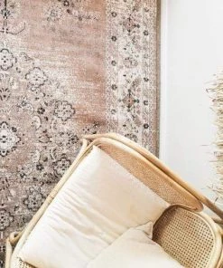 Miss Amara Olive Caramel Brown Traditional Medallion Rug All Rugs