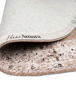 Miss Amara Olive Caramel Brown Traditional Medallion Round Rug All Rugs