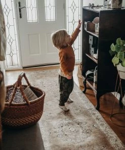 Miss Amara All Rugs Olive Caramel Brown Traditional Medallion Runner Rug