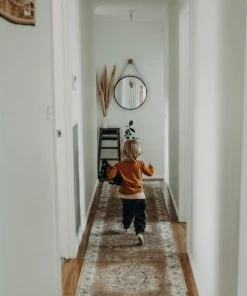 Miss Amara All Rugs Olive Caramel Brown Traditional Medallion Runner Rug