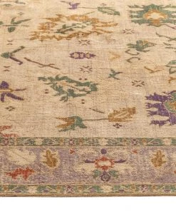 Miss Amara Olivia Boho Traditional Beige Purple And Coral Rug