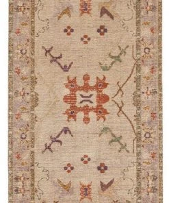 Miss Amara Olivia Boho Beige Purple And Coral Runner Rug