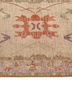 Miss Amara Olivia Boho Beige Purple And Coral Runner Rug