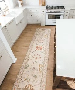 Miss Amara Olivia Boho Beige Purple And Coral Runner Rug