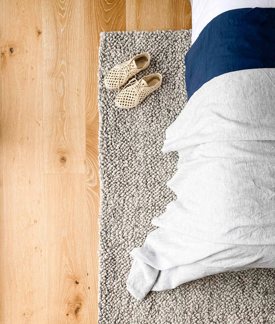 Miss Amara Ollie Grey And Ivory Marble Looped Rug All Rugs