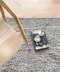 Miss Amara Ollie Grey And Ivory Marble Looped Rug All Rugs