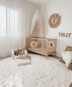 Miss Amara All Rugs Omega Ivory Abstract Tribal Round Rug