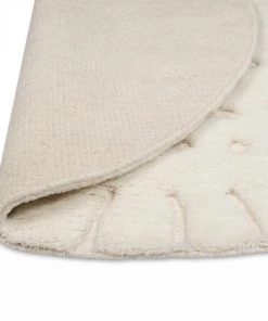 Miss Amara All Rugs Omega Ivory Abstract Tribal Round Rug