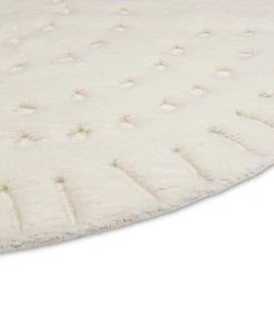 Miss Amara All Rugs Omega Ivory Abstract Tribal Round Rug