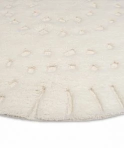 Miss Amara All Rugs Omega Ivory Abstract Tribal Round Rug