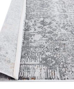 Miss Amara All Rugs Ophelia Stone Grey Traditional Distressed Medallion Rug