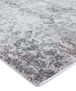 Miss Amara All Rugs Ophelia Stone Grey Traditional Distressed Medallion Rug