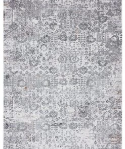 Miss Amara All Rugs Ophelia Stone Grey Traditional Distressed Medallion Rug
