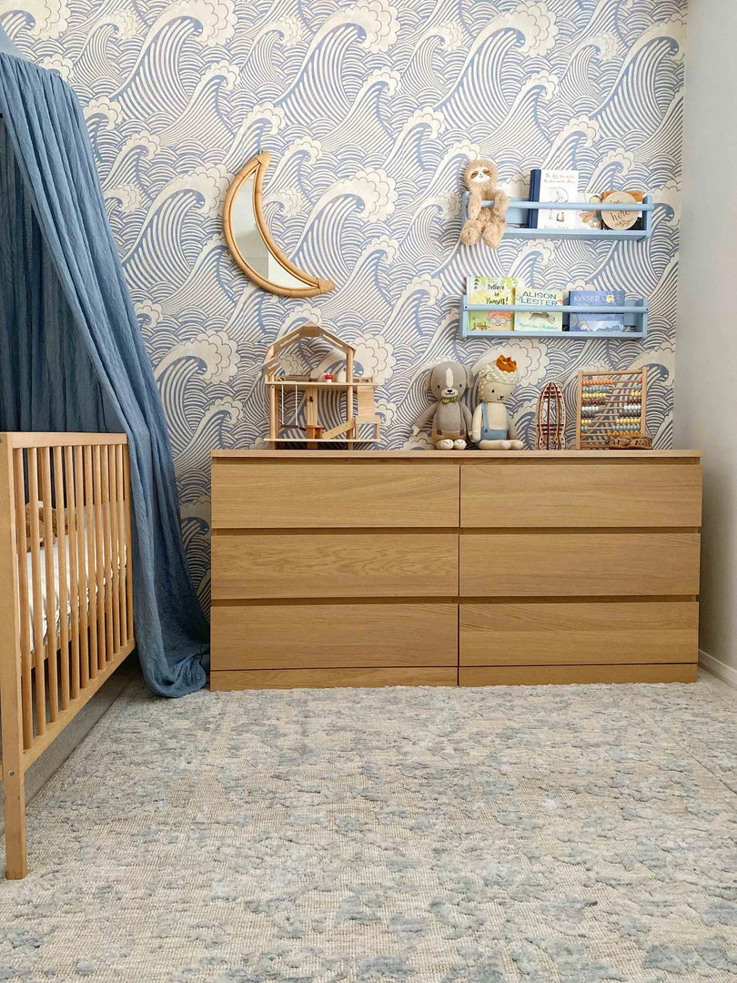 Miss Amara Oriana Blue Ivory And Beige Floral Transitional Rug