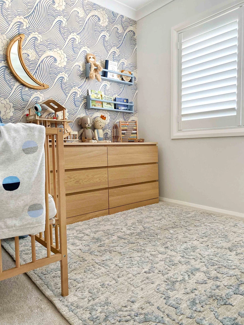 Miss Amara Oriana Blue Ivory And Beige Floral Transitional Rug