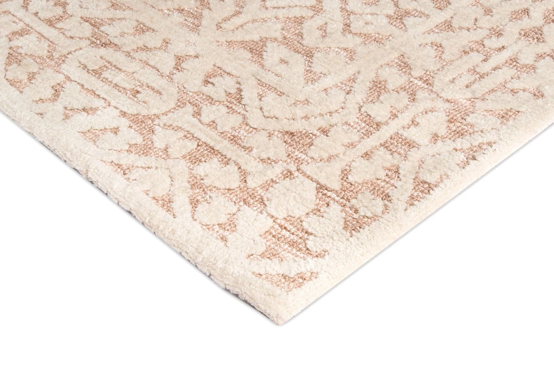 Miss Amara Paloma Peach And Ivory Tribal Patterned Runner Rug