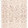 Miss Amara Paloma Peach And Ivory Tribal Patterned Runner Rug