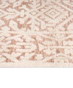 Miss Amara Paloma Peach And Ivory Tribal Patterned Runner Rug