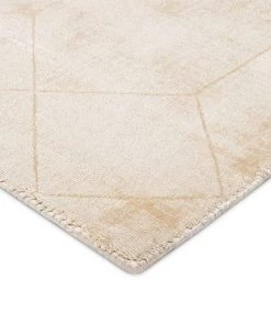 Miss Amara Parker Beige And Ivory Geometric Viscose Rug