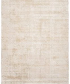 Miss Amara Parker Beige And Ivory Geometric Viscose Rug