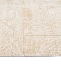 Miss Amara Parker Beige And Ivory Geometric Viscose Rug