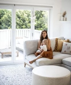 Miss Amara Pheobe Grey Cream And Blue Ornate Rug All Rugs