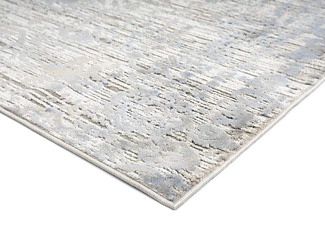 Miss Amara Pilar Grey Ivory And Blue Traditional Floral Rug All Rugs