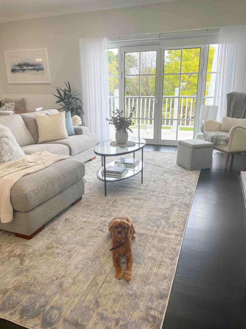 Miss Amara Pilar Grey Ivory And Blue Traditional Floral Rug All Rugs