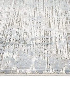 Miss Amara Pilar Grey Ivory And Blue Traditional Floral Rug All Rugs