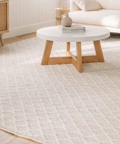Miss Amara Piper Diamond Bleached Jute Rug All Rugs