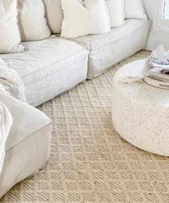 Miss Amara Piper Diamond Bleached Jute Rug All Rugs