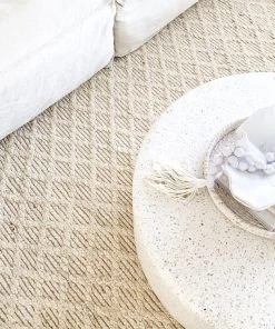 Miss Amara Piper Diamond Bleached Jute Rug All Rugs