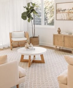 Miss Amara Piper Diamond Bleached Jute Rug All Rugs