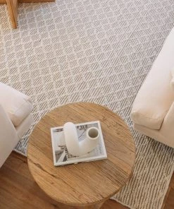 Miss Amara Piper Diamond Bleached Jute Rug All Rugs