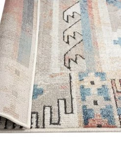 Miss Amara All Rugs Pippa Orange And Blue Multi Colour Tribal Rug