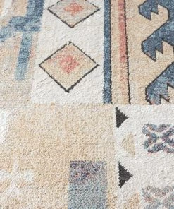 Miss Amara All Rugs Pippa Orange And Blue Multi Colour Tribal Rug