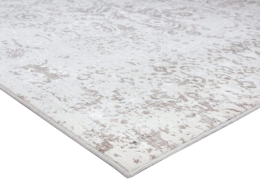 Miss Amara All Rugs Poppy Cream Brown And Grey Traditional Floral Rug