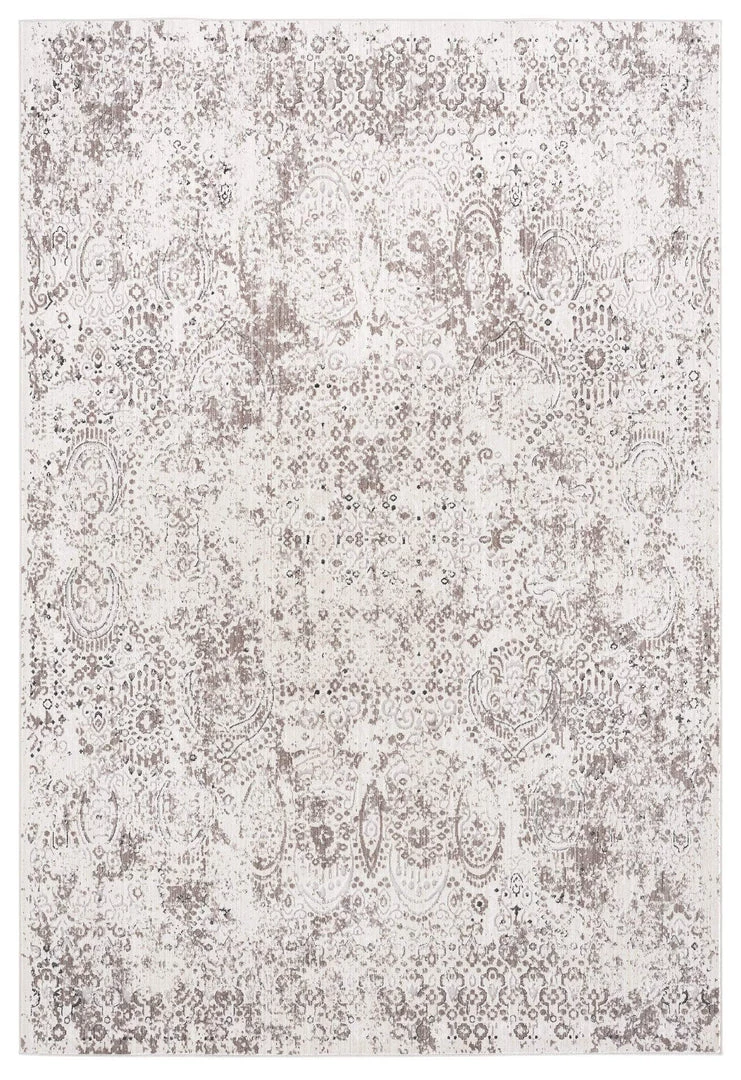 Miss Amara All Rugs Poppy Cream Brown And Grey Traditional Floral Rug