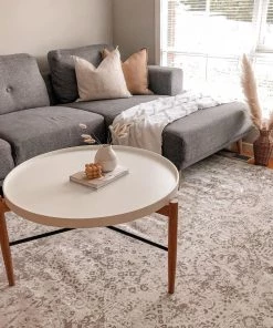 Miss Amara All Rugs Poppy Cream Brown And Grey Traditional Floral Rug