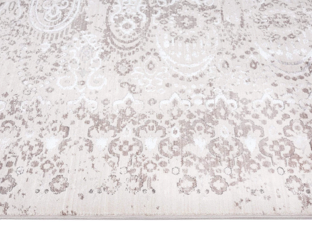 Miss Amara All Rugs Poppy Cream Brown And Grey Traditional Floral Rug